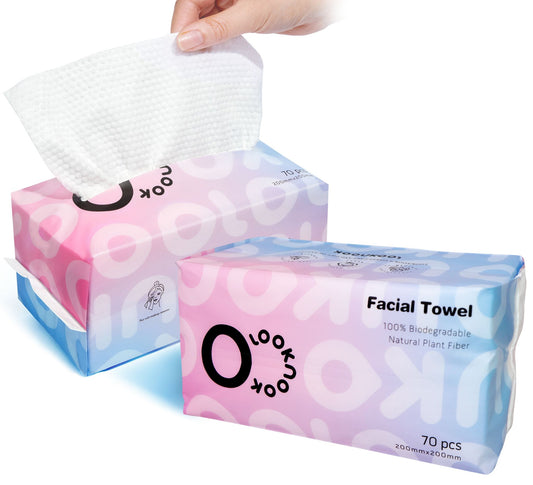 Biodegradable Facial Towel | Sustainable Face Cleansing | LOOKNOOK- 1Pack